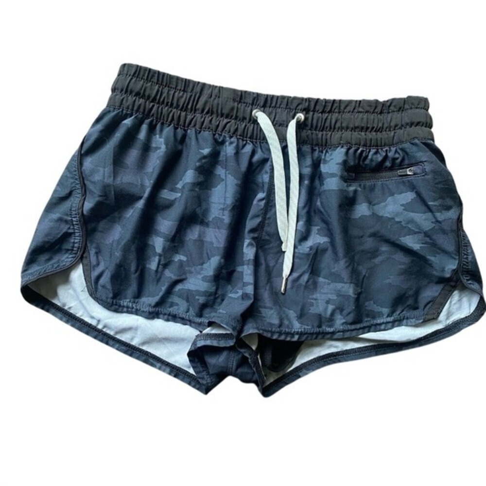 Vuori The Rise Above Shorts Camo Print Athletic Running Gym Black Small